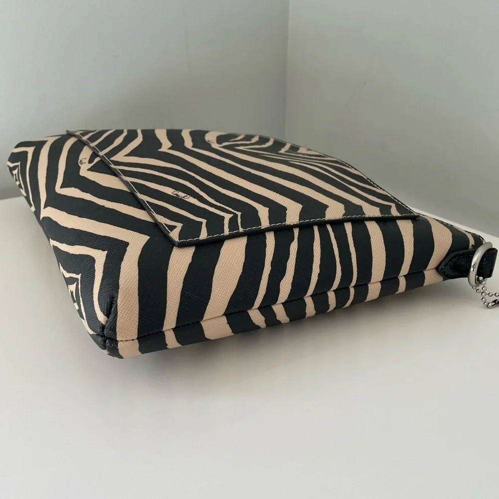 Coach Zebra Print Crossbody Bag - Black and Cream